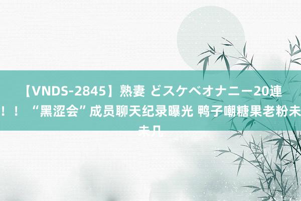 【VNDS-2845】熟妻 どスケベオナニー20連発！！ “黑涩会”成员聊天纪录曝光 鸭子嘲糖果老粉未几