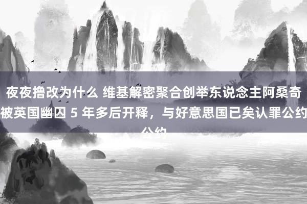 夜夜撸改为什么 维基解密聚合创举东说念主阿桑奇被英国幽囚 5 年多后开释，与好意思国已矣认罪公约