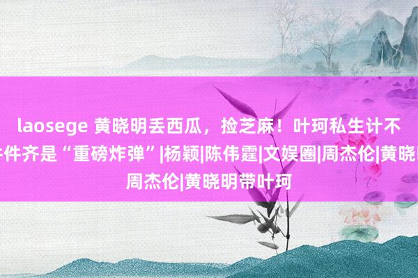 laosege 黄晓明丢西瓜，捡芝麻！叶珂私生计不简便，件件齐是“重磅炸弹”|杨颖|陈伟霆|文娱圈|周杰伦|黄晓明带叶珂