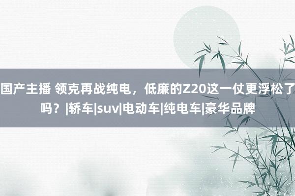 国产主播 领克再战纯电，低廉的Z20这一仗更浮松了吗？|轿车|suv|电动车|纯电车|豪华品牌